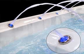 swim spa water fountain